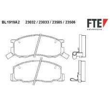 BL1919A2 FTE Комплект тормозных колодок, дисковый тормоз