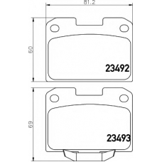 8DB 355 006-631 HELLA Комплект тормозных колодок, дисковый тормоз