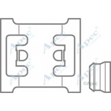 KIT445 APEC Комплектующие, тормозные колодки