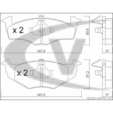 V10-8106 VEMO/VAICO Комплект тормозных колодок, дисковый тормоз