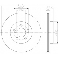 8DD 355 114-261 HELLA PAGID Тормозной диск