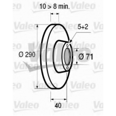 186204 VALEO Тормозной диск