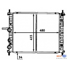 8MK 376 718-191 HELLA Радиатор, охлаждение двигателя