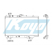 PA060542 KOYO P-tank corrugate-fin ass'y