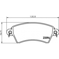 8DB 355 019-341 HELLA Комплект тормозных колодок, дисковый тормоз