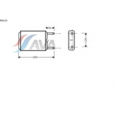 MZ6123 AVA Теплообменник, отопление салона