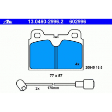 13.0460-2996.2 ATE Колодки тормозные