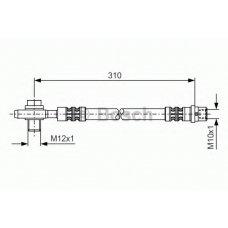 1 987 476 308 BOSCH Тормозной шланг