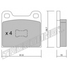 011.0 TRUSTING Комплект тормозных колодок, дисковый тормоз