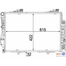 8MK 376 711-234 HELLA Радиатор, охлаждение двигателя