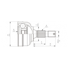 CVJ5680.10 OPEN PARTS Шарнирный комплект, приводной вал