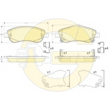 6135593 GIRLING Комплект тормозных колодок, дисковый тормоз