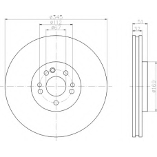 8DD 355 121-011 HELLA Тормозной диск