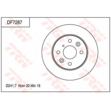 DF7287 TRW Тормозной диск