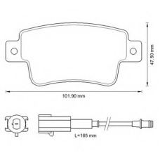 573345B BENDIX Комплект тормозных колодок, дисковый тормоз