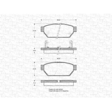 363702160742 MAGNETI MARELLI Комплект тормозных колодок, дисковый тормоз