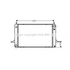 FDA2074 AVA Радиатор, охлаждение двигателя