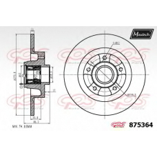 875364.6065 MAXTECH Тормозной диск