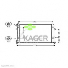 31-2836 KAGER Радиатор, охлаждение двигателя
