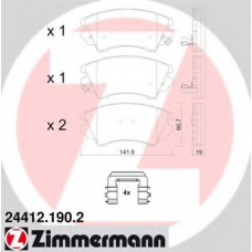 24412.190.2 ZIMMERMANN Комплект тормозных колодок, дисковый тормоз