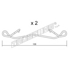 KIT.096 TRUSTING Комплектующие, колодки дискового тормоза