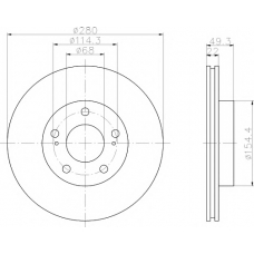 MDC860 MINTEX Тормозной диск