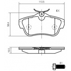 K427300 Vema Комплект тормозных колодок, дисковый тормоз