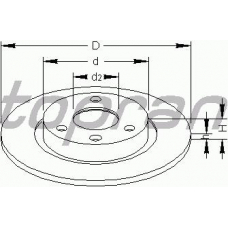 720 242 TOPRAN Тормозной диск