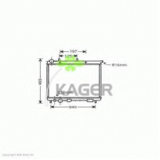 31-1848 KAGER Радиатор, охлаждение двигателя