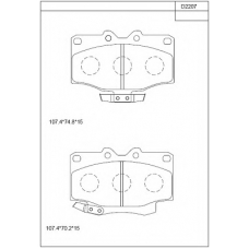 KD2207 ASIMCO Комплект тормозных колодок, дисковый тормоз