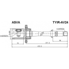 TYIR-AV24 ASVA Шарнирный комплект, приводной вал