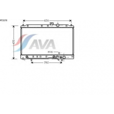 MT2078 AVA Радиатор, охлаждение двигателя