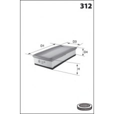 ELP9257 MECAFILTER Воздушный фильтр