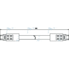 HOS3164 APEC Тормозной шланг