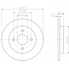 8DD 355 105-651 HELLA PAGID Тормозной диск