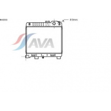 BW2033 AVA Радиатор, охлаждение двигателя