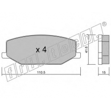 099.0 fri.tech. Комплект тормозных колодок, дисковый тормоз