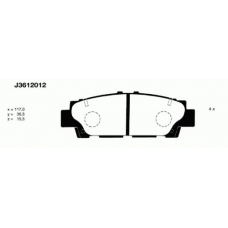 J3612012 NIPPARTS Комплект тормозных колодок, дисковый тормоз