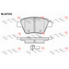 BL2072A3 FTE Комплект тормозных колодок, дисковый тормоз
