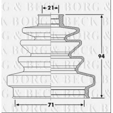 BCB6257 BORG & BECK Пыльник, приводной вал