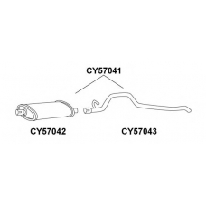 CY57043 VENEPORTE Труба выхлопного газа