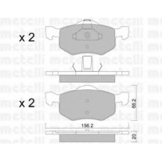 22-0609-0 METELLI Комплект тормозных колодок, дисковый тормоз