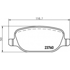 8DB 355 006-741 HELLA Комплект тормозных колодок, дисковый тормоз