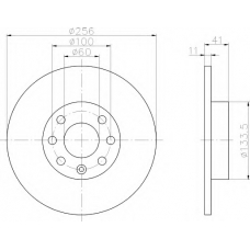 8DD 355 106-031 HELLA Тормозной диск