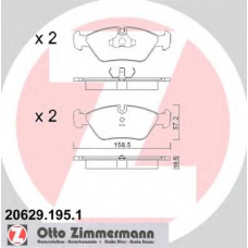 20629.195.1 ZIMMERMANN Комплект тормозных колодок, дисковый тормоз