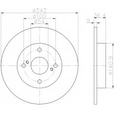 MDC2095 MINTEX Тормозной диск