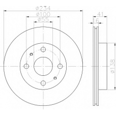 8DD 355 110-701 HELLA Тормозной диск