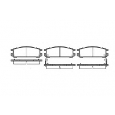 P2423.02 WOKING Комплект тормозных колодок, дисковый тормоз