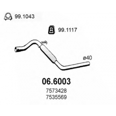 06.6003 ASSO Средний глушитель выхлопных газов
