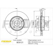 BD-0121 FREMAX Тормозной диск